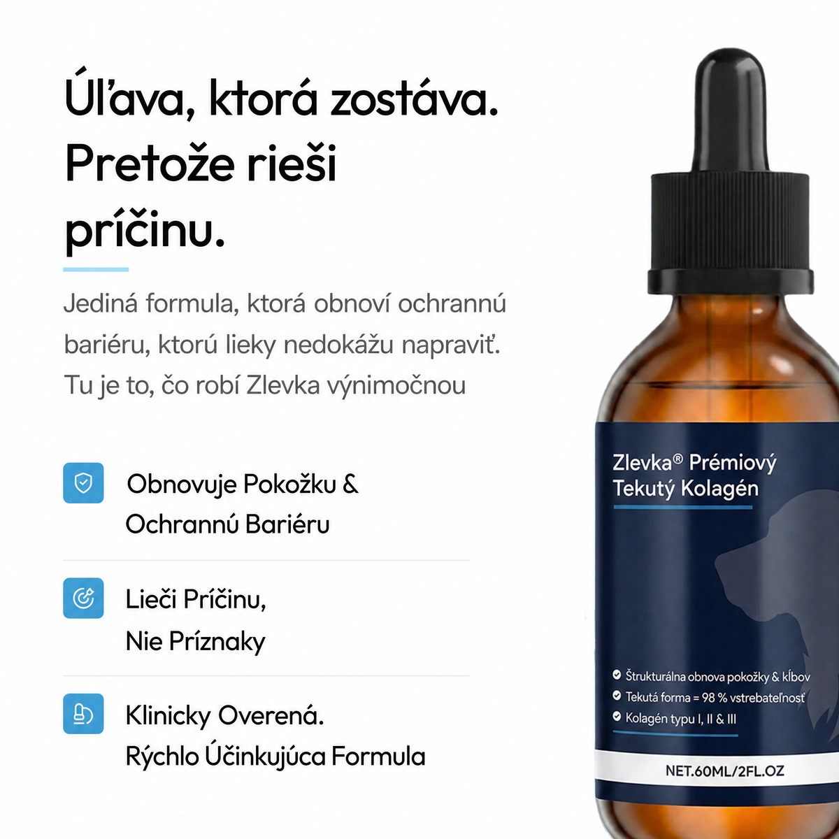 Healthy Petz Prémiový Tekutý Kolagén